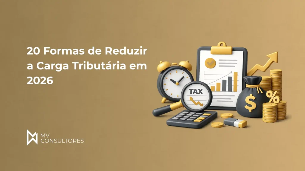 Reduzir a carga tributária em 2026 exige estratégia e respaldo legal. Veja 20 formas práticas que sua empresa pode aplicar ainda este ano.